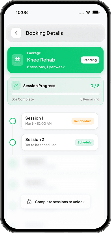 PhysioTrack app – Home