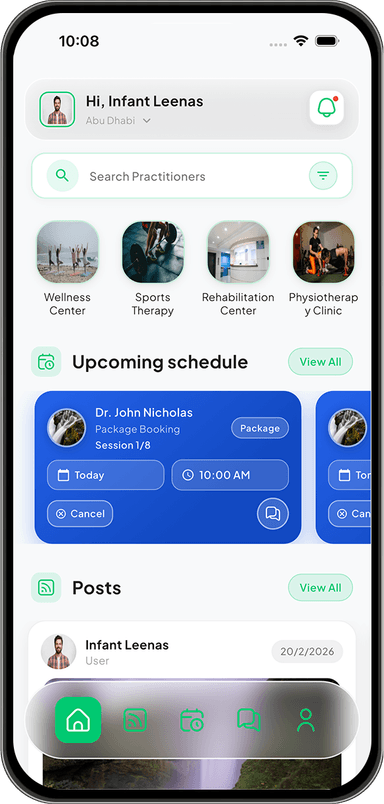 PhysioTrack app – Booking Details